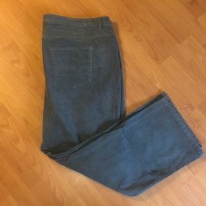 Woman Within Plus Size 28W Gray Corduroys